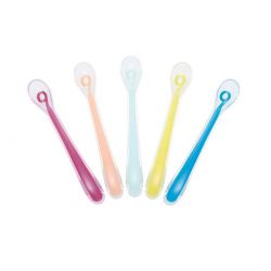 SET BABY SPOONS - CUILLERES SILICONE 1ER AGE - LOT DE 5