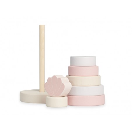 TOUR D'EMPILAGE EN BOIS SHELL PINK