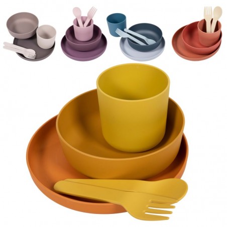 SET VAISSELLE BIODEGRADABLE CPLA 5PCS