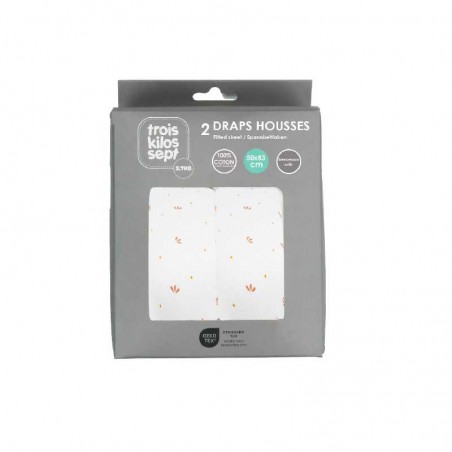 DRAP HOUSSE LOT GATSBY POUR BERCEAU SOUS BOITE