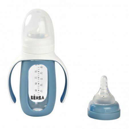 BIB VERRE APPRENTISSAGE 2 EN 1 + HOUSSE SILICONE