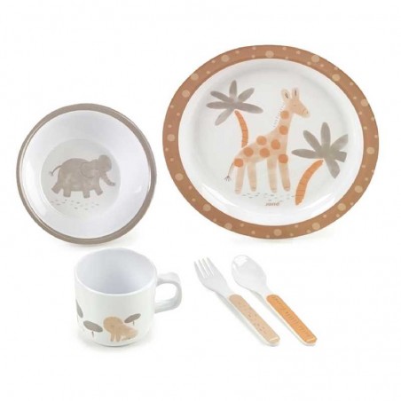 COFFRET REPAS MELAMINE MICRO-ONDABLE 5 PIECES