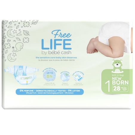 COUCHES FREELIFE NEWBORN (sachet de 28)