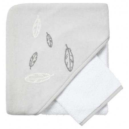 PARURE DE BAIN 80X80CM + GANT 15X21 CM
