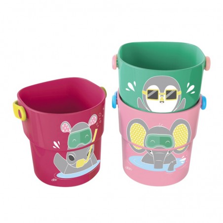 3 MINI SEAUX DE BAIN