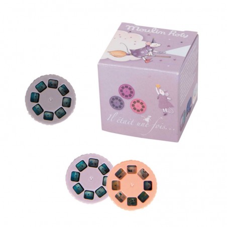 BOITE ROSE DE 3 DISQUES POUR LAMPE A HISTOIRES IL ETAIT UNE FOIS