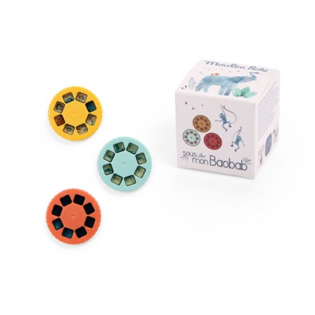 BOITE DE 3 DISQUES POUR LAMPE A HISTOIRES