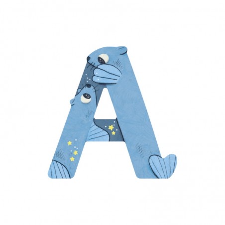 LETTRE BOIS A BLEU L'ALPHABET