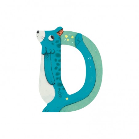 LETTRE BOIS D BLEU L'ALPHABET