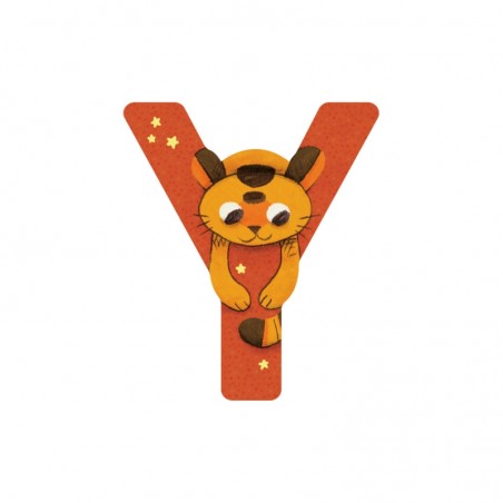 LETTRE BOIS Y ORANGE L'ALPHABET