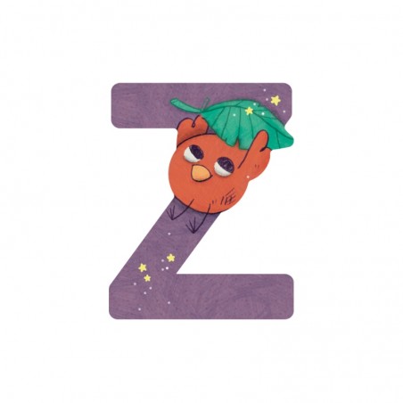 LETTRE BOIS Z VIOLET L'ALPHABET