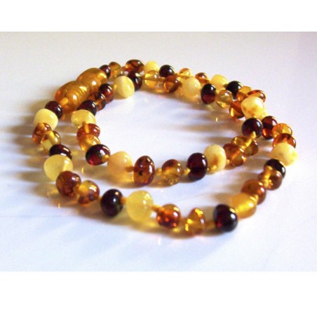 COLLIER ENFANT AMBRE - BILLES - CLIPS
