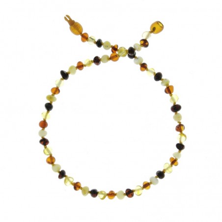 COLLIER ENFANT AMBRE - BILLES - CLIPS